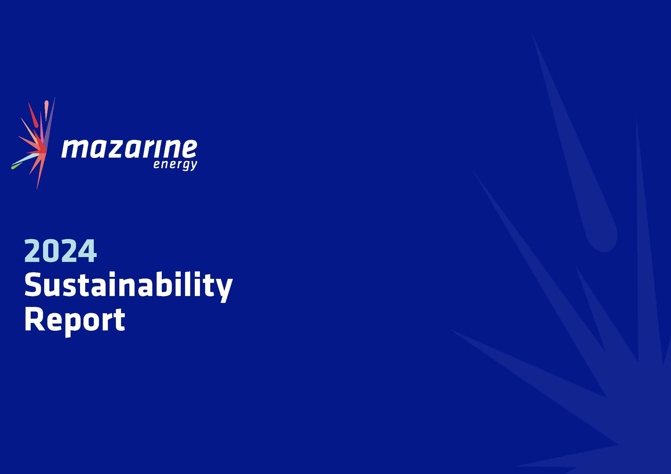 Mazarine Energy Publishes Inaugural Sustainability Report